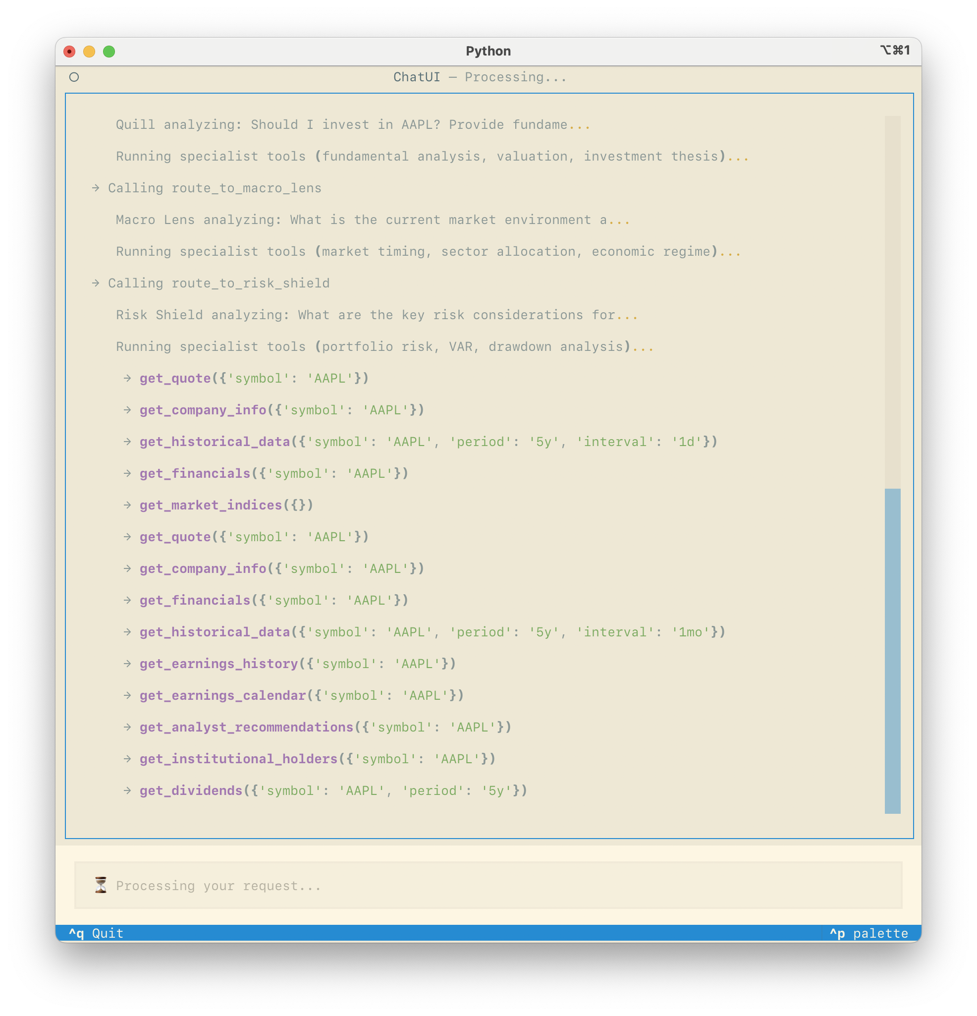 Navam Invest Natural Language Prompt Interface